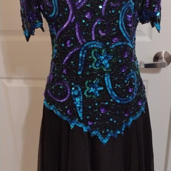 Brilliant by J.A Rare 80's/90's shoulder padded sequence beaded woman's size S - Picture 4 of 9